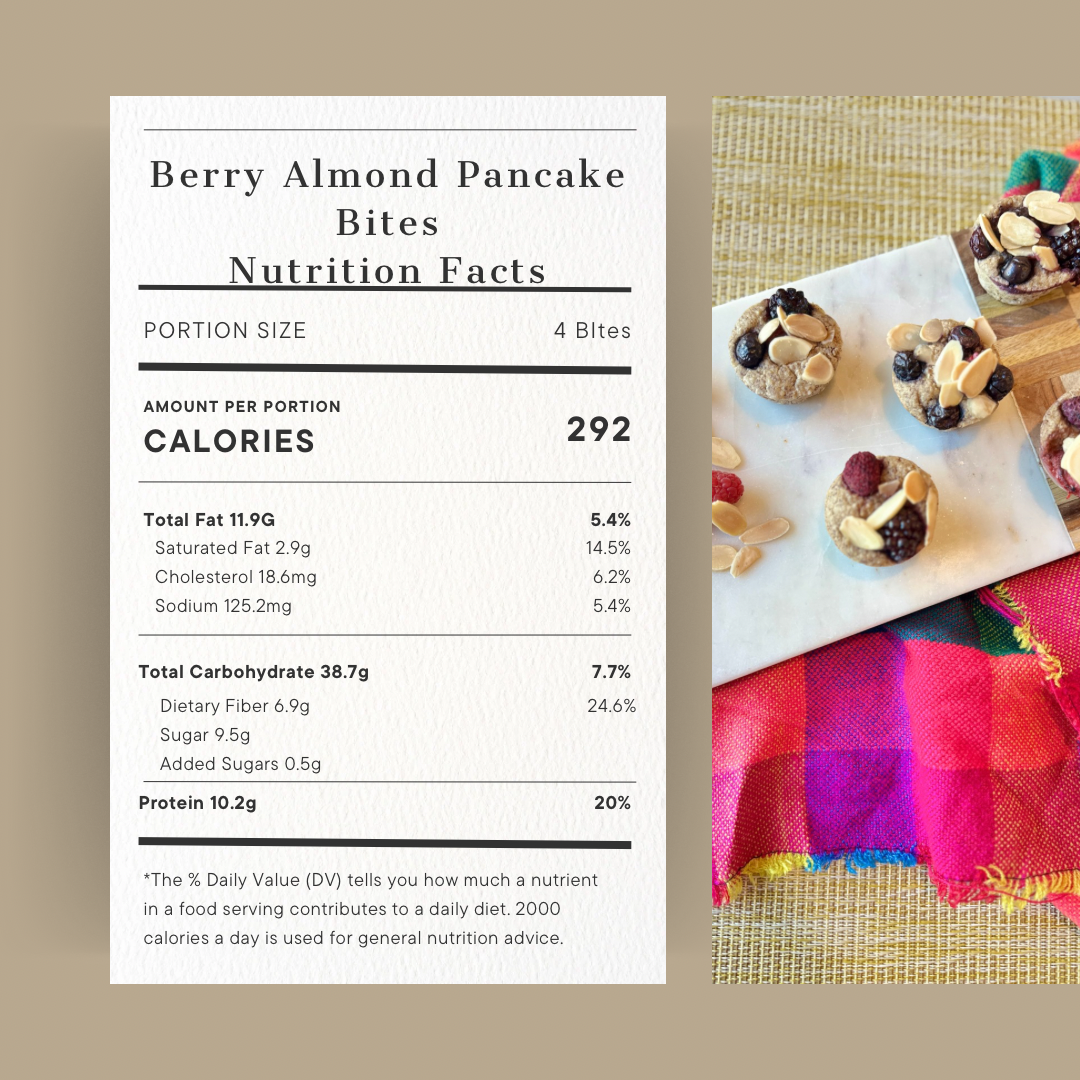 Berry Almond Pancake Bites