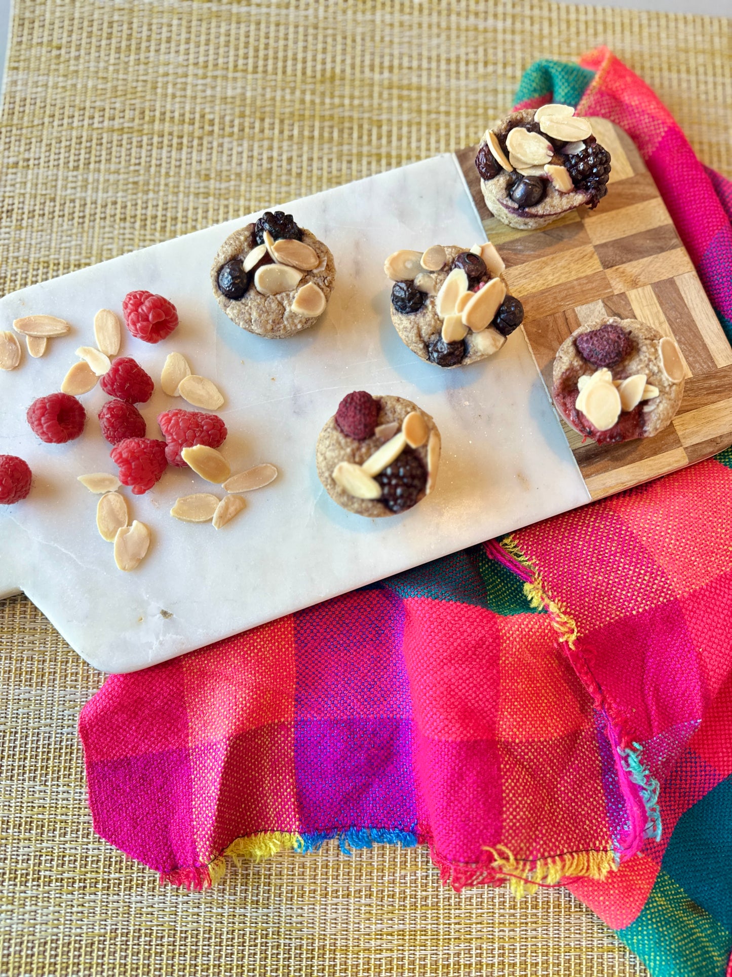 Berry Almond Pancake Bites