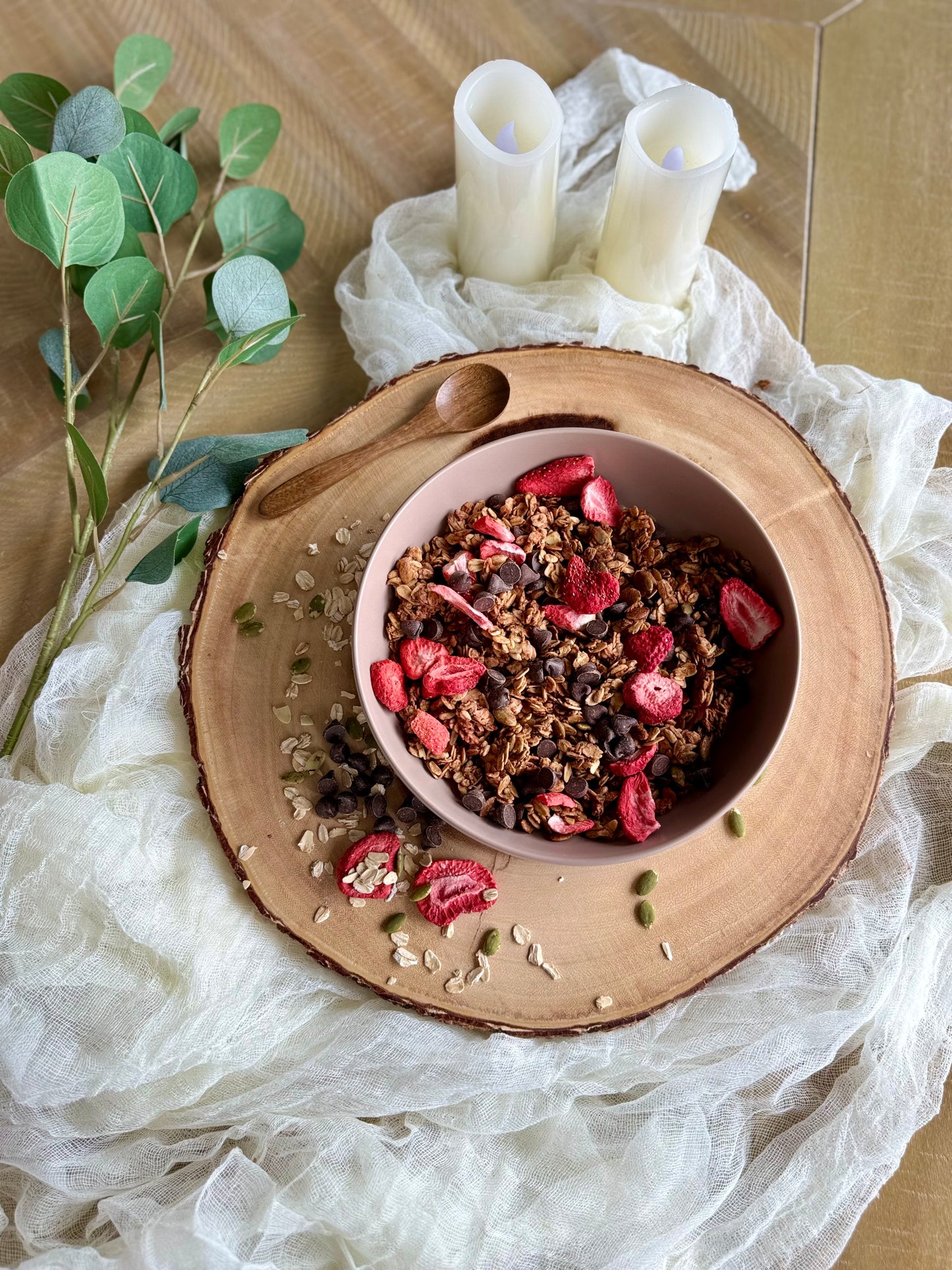 Chocolate Covered Strawberries and Nut Granola